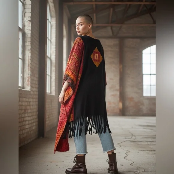 THE DOORS Kantha Layer Handmade Oversized Size Inclusive Granny D Originals - Picture 5 of 6